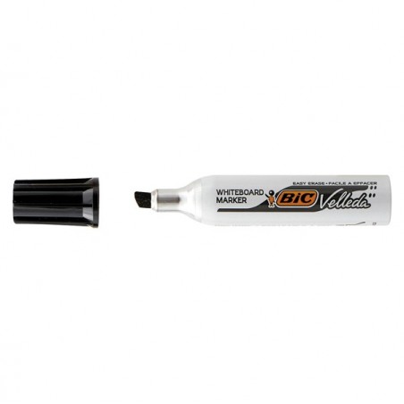 Pennarello Whiteboard Marker Velleda 1781 punta a scalpello da 3,2 a 5,5mm nero Bic
