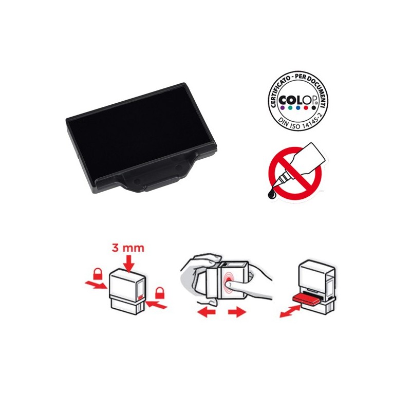 Tampone di ricambio E/60 nero Colop