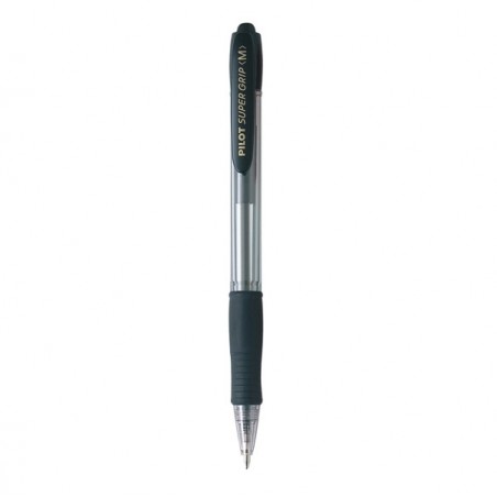 Penna a sfera a scatto Supergrip punta media 1,0mm nero pilot