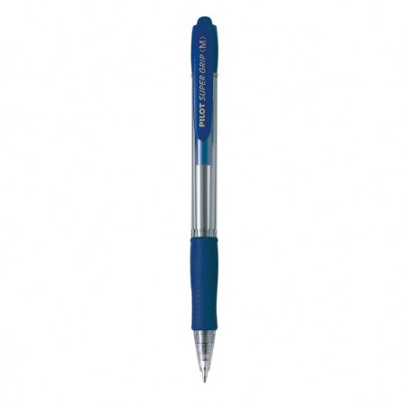 Penna a sfera a scatto Supergrip punta media 1,0mm blu pilot