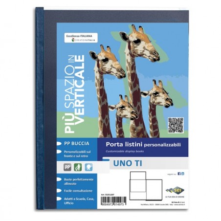 Portalistini personalizzabile Uno TI 35x50 cm 12 buste blu Sei Rota