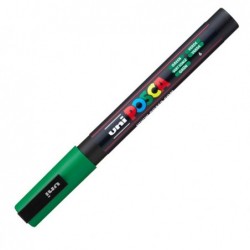 Marcatore a base d'acqua Uni Posca PC3M punta fine da 0,9mm a 1,3mm verde Uni Mitsubishi