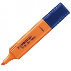 Evidenziatore Textsurfer Classic punta a scalpello tratto 1,0mm5,0mm arancio Staedtler