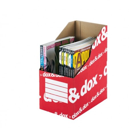 Portariviste Dox&Dox 17 x 35 x 25 cm bianco/rosso Rexel Dox