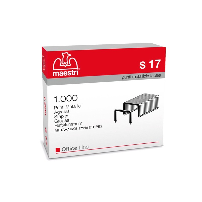 Punti S17 23/17 acciaio metallo Romeo Maestri conf. 1000 pezzi