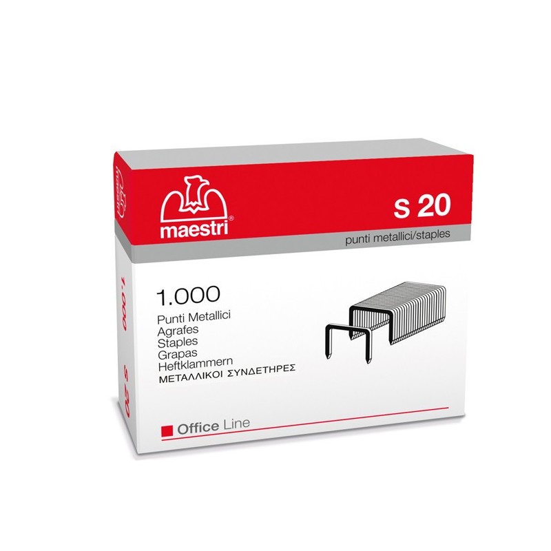 Punti S20 23/20 acciaio metallo Romeo Maestri conf. 1000 pezzi