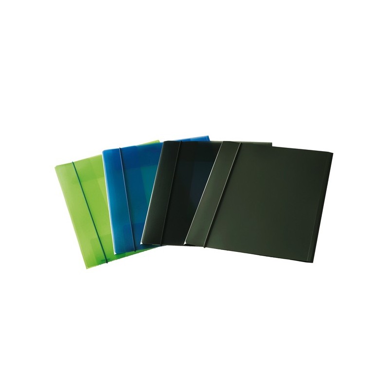 Cartellina con elastico PPL 3 lembi 23,5X34,5 cm trasparente grigio fumè Fellowes