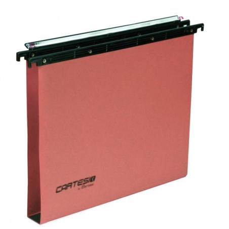 Cartella sospesa Cartesio Plus cassetto interasse 33 cm fondo U 30 mm 31,2x25 cm arancio Bertesi