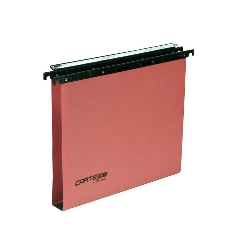 Cartella sospesa Cartesio Plus cassetto interasse 33 cm fondo U 30 mm 31,2x25 cm arancio Bertesi