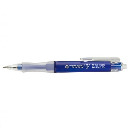 Penna a sfera a scatto Tratto 3 punta 1,0mm tratto 0,5mm blu Tratto