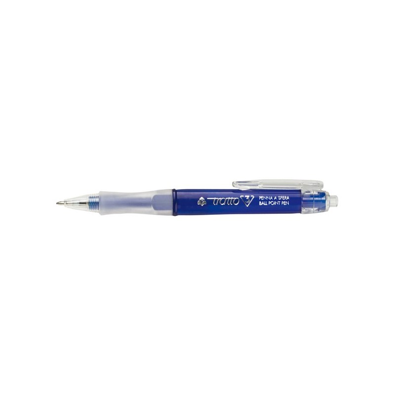 Penna a sfera a scatto Tratto 3 punta 1,0mm tratto 0,5mm blu Tratto
