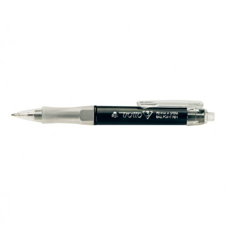 Penna a sfera a scatto Tratto 3 punta 1,0mm tratto 0,5mm nero Tratto