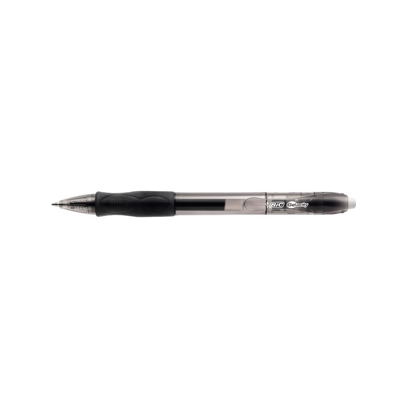 Penna gel a sfera a scatto Gelocity punta 0,7mm nero Bic conf.12 pezzi