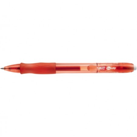 Penna gel a sfera a scatto Gelocity punta 0,7mm rosso Bic conf. 12 pezzi