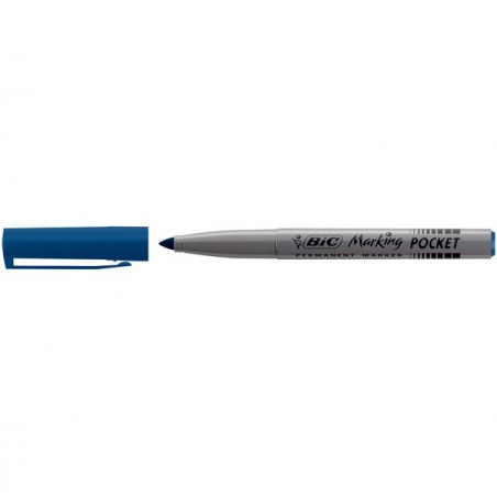 Marcatori permanente Marking a base d'alcool punta pocket tonda 1,10mm blu Bic conf. 12 pezzi