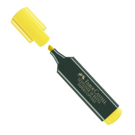Evidenziatore Textliner 48 punta di 3 differenti larghezze: 5,03,01,0mm giallo Faber Castell