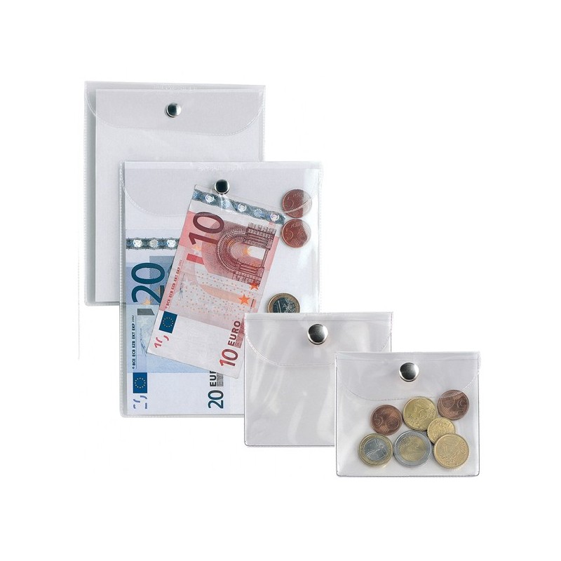 Busta con bottone Press 7E PVC 18x24 cm trasparente Sei Rota