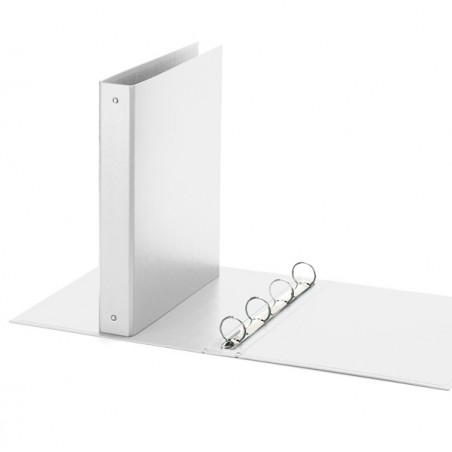 Raccoglitore Europa 4 anelli tondi 30 mm dorso 4 cm 22x30 cm bianco Favorit
