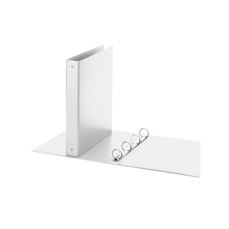 Raccoglitore Europa 4 anelli tondi 30 mm dorso 4 cm 22x30 cm bianco Favorit
