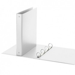 Raccoglitore Europa 4 anelli tondi 30 mm dorso 4 cm 22x30 cm bianco Favorit
