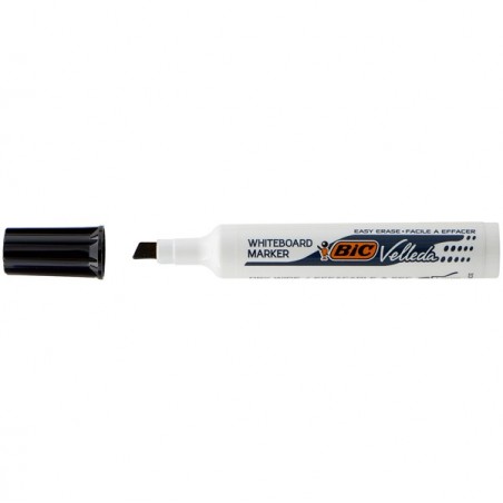 Pennarello Whiteboard Marker Velleda 1791 punta a scalpello da 3,3mm a 4,6mm nero Bic
