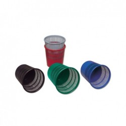 Cestino gettacarte traforato altezza 31,5 cm diametro 30 cm 15 L nero Presbitero