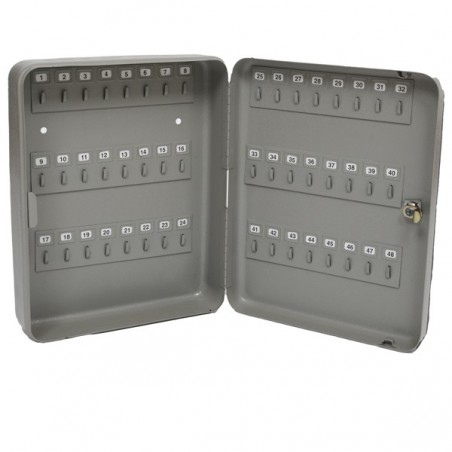 Cassetta portachiavi da muro 30x24x7 cm 48 posti grigio antracite Metalplus