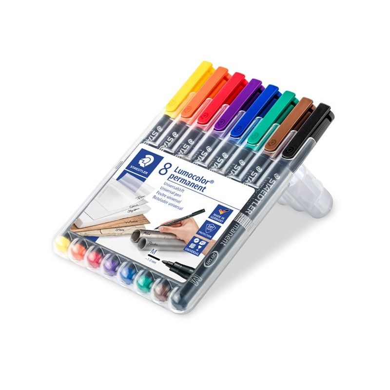 Pennarello Astucci Lumocolor Permanent 317 punta 1,0mm 8 colori Staedtler