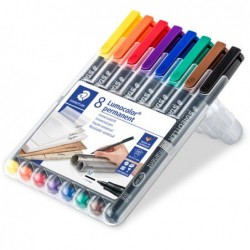 Pennarello Astucci Lumocolor Permanent 317 punta 1,0mm 8 colori Staedtler
