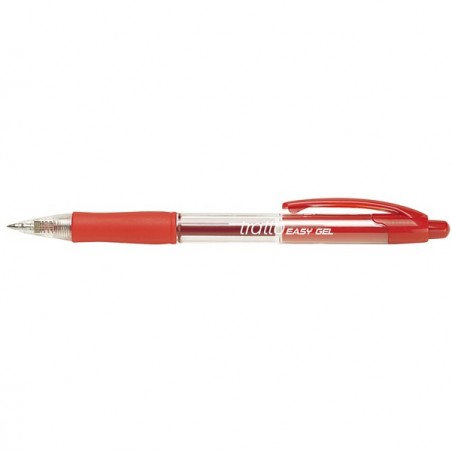 Penna a sfera a scatto Easy gel tratto 0,5mm rosso Tratto