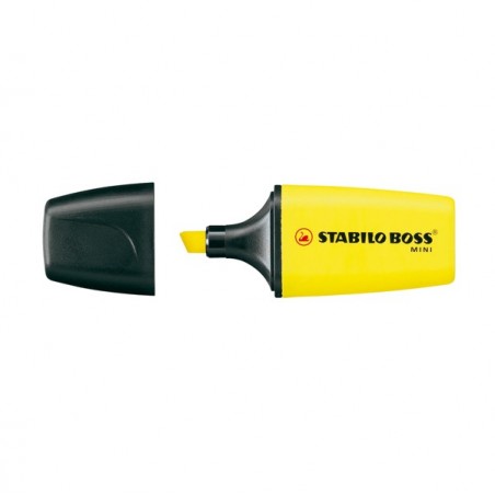 Evidenziatore Boss Mini punta scalpello tratto 2 5 mm giallo 24 Stabilo