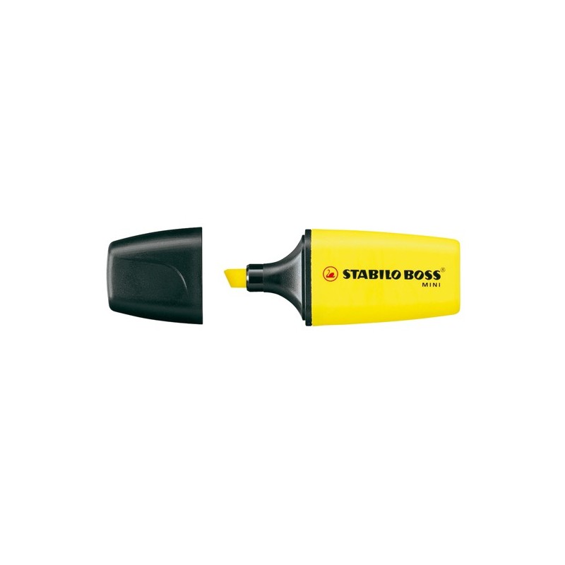 Evidenziatore Boss Mini punta scalpello tratto 2 5 mm giallo 24 Stabilo