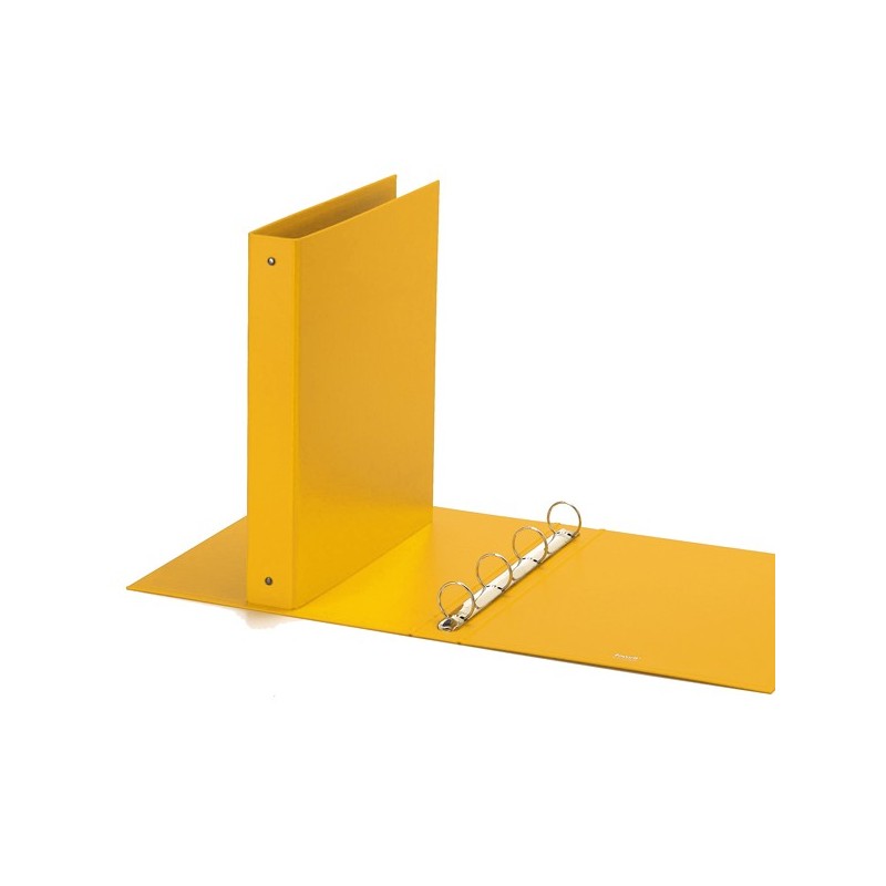 Raccoglitore Europa 4 anelli tondi 30 mm dorso 4 cm 22x30 cm giallo Favorit