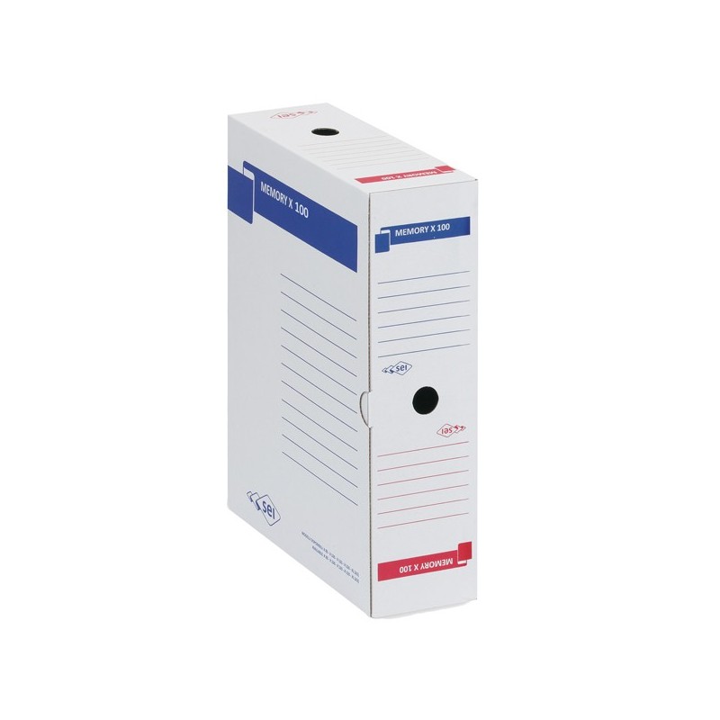 Scatola archivio Memory X100 25x35 cm dorso 10 cm bianco Sei Rota