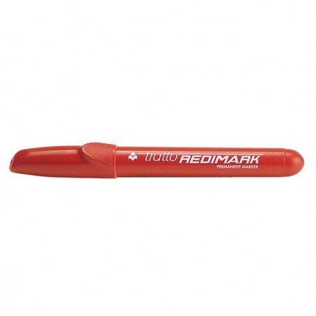 Marcatore permanente Redimark punta a scalpello tratto 6,50mm rosso Tratto