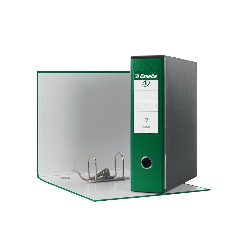 Registratore Eurofile G53 dorso 8 cm commerciale 23x30 cm verde Esselte