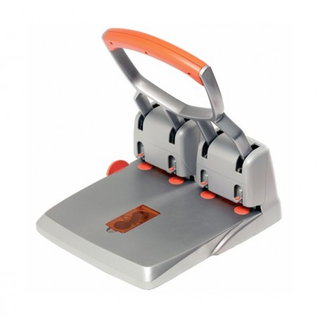 Perforatore HDC150 max 150 fogli 4 fori passo 8 cm grigio/arancio Rapid