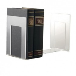 Coppia reggilibri Mr Acrylic 14 x 9 x 13,5 cm trasparente Tecnostyl