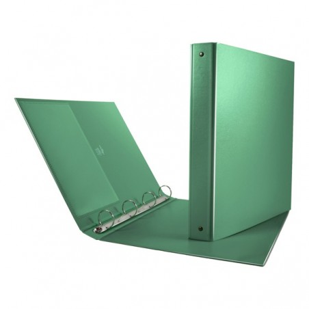 Raccoglitore Nettuno 4 anelli tondi 30 mm dorso 3,5 cm 22x30 cm verde Sei Rota