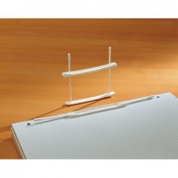 Fastener fermafogli plastica passo 80 mm capacità 6 cm bianco Fellowes conf. 100 pezzi