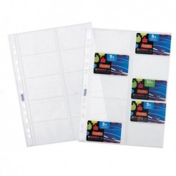 Buste forate porta cards PPL 10 tasche 21,5x29,7 cm trasparente Favorit conf. 10 pezzi