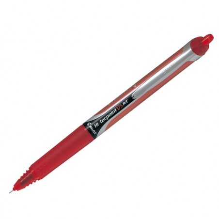 Roller a scatto Hi Tecpoint V5 RT punta 0,5mm rosso Pilot