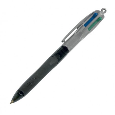 Penna a sfera a scatto 4 Colors Grip Pro punta 1,0mm nero, blu, rosso, verde Bic
