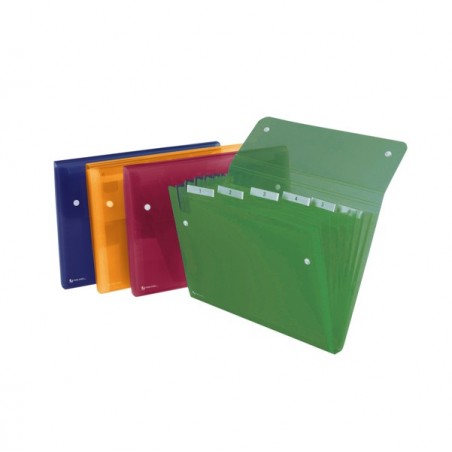 Cartella a soffietto Ice 6 tasche 22x30 cm colori assortiti Rexel