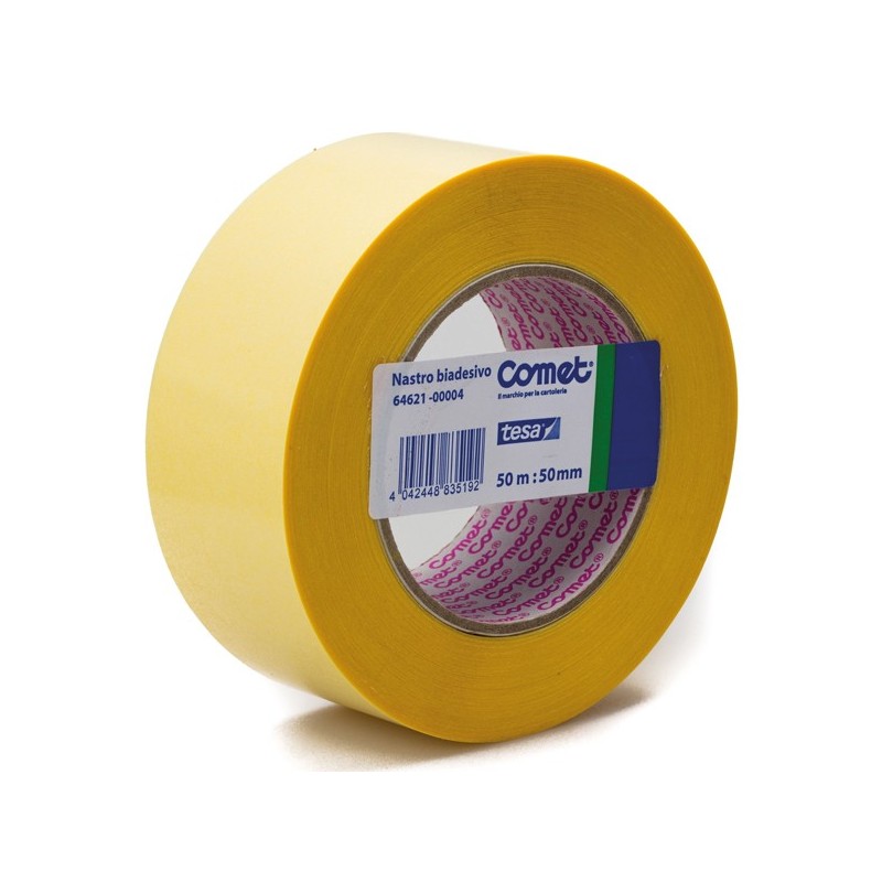 Nastro biadesivo 5 cm x 50 m trasparente Comet