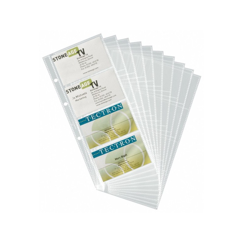 Buste di ricambio per portabiglietti Visifix Pro 80 biglietti da visita 57x90 mm Durable conf. 10 pezzi