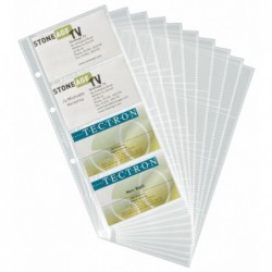 Buste di ricambio per portabiglietti Visifix Pro 80 biglietti da visita 57x90 mm Durable conf. 10 pezzi