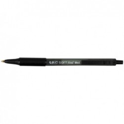 Penne a sfera a scatto Soft Feel punta 1,0mm nero Bic conf. 12 pezzi