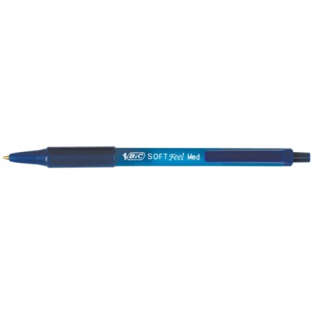 Penne a sfera a scatto Soft Feel punta 1,0mm blu Bic conf. 12 pezzi