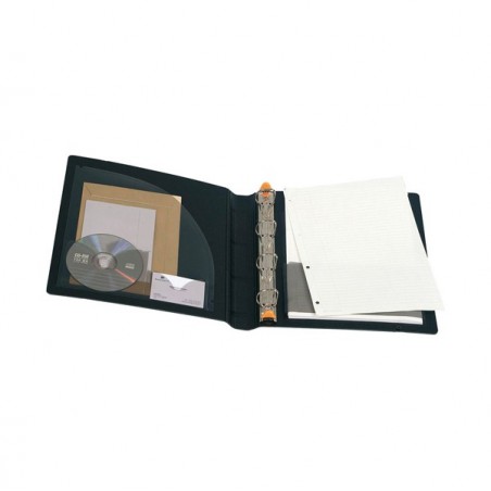 Raccoglitore Exabinder Exactive® 4 anelli a D 30 mm 29,7x24,2 cm PPL nero Exacompta